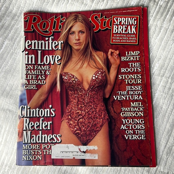 JENNIFER ANISTON ROLLING STONES VINTAGE MAGAZINE MAR 1999 ISSUE 807 LIMP BIZKIT - Picture 4 of 16
